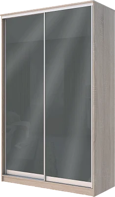 картинка 2-х дверный шкаф купе с цветной пленкой Темно-серый №073 2300 1362 620 от магазина КУПИ КУПЕ